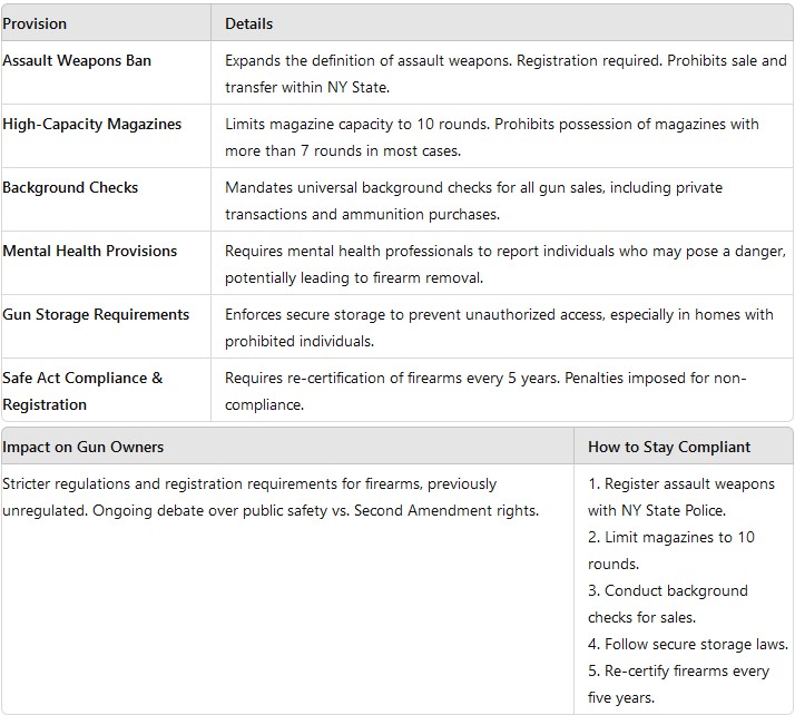 New York Safe Act Summary